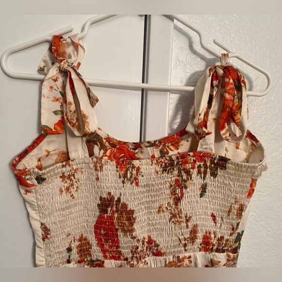 CIDER Floral Bowknot Mermaid Corset Midi Dress - Picture 4 of 12